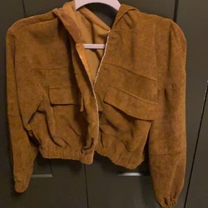 Cropped burnt orange jacket